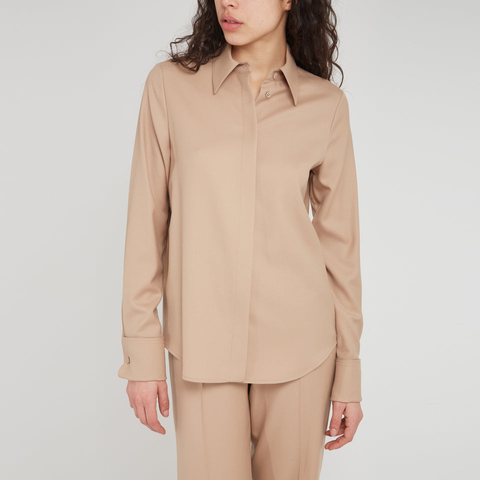 Camicia "Etlin" in lana cammello