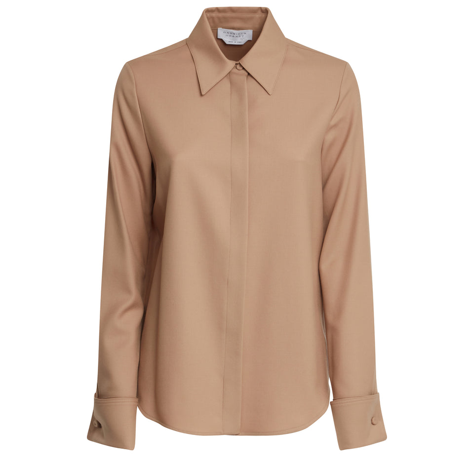 "Etlin" shirt in camel wool