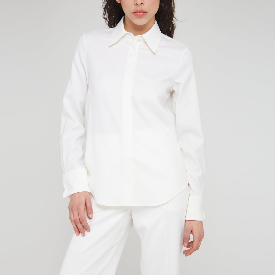 "Etlin" shirt in ivory wool