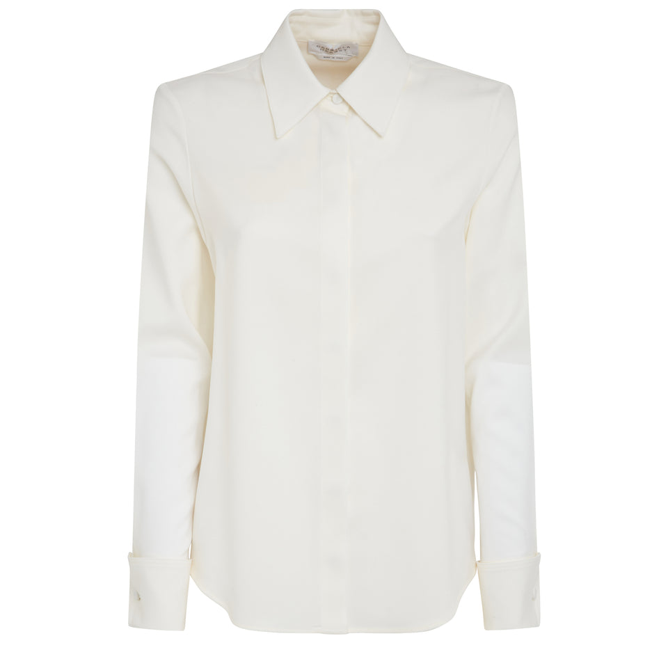 "Etlin" shirt in ivory wool