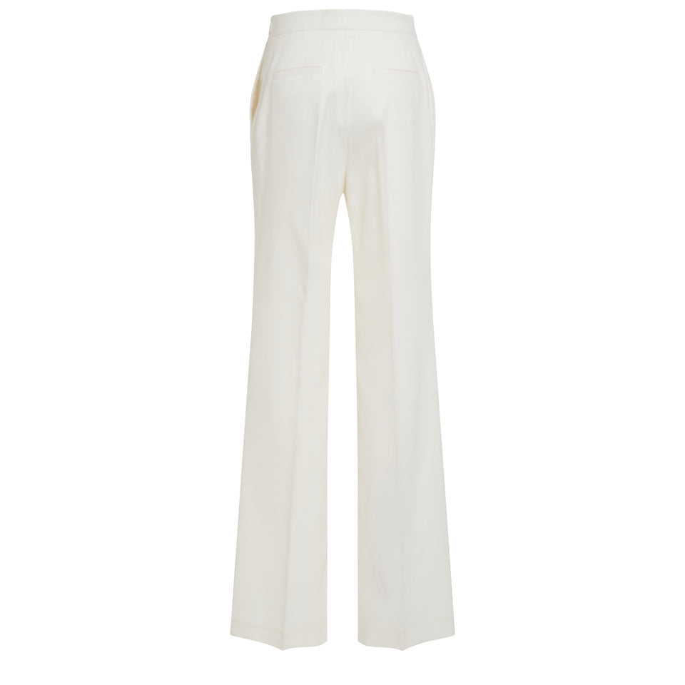 "Vesta" trousers in ivory wool