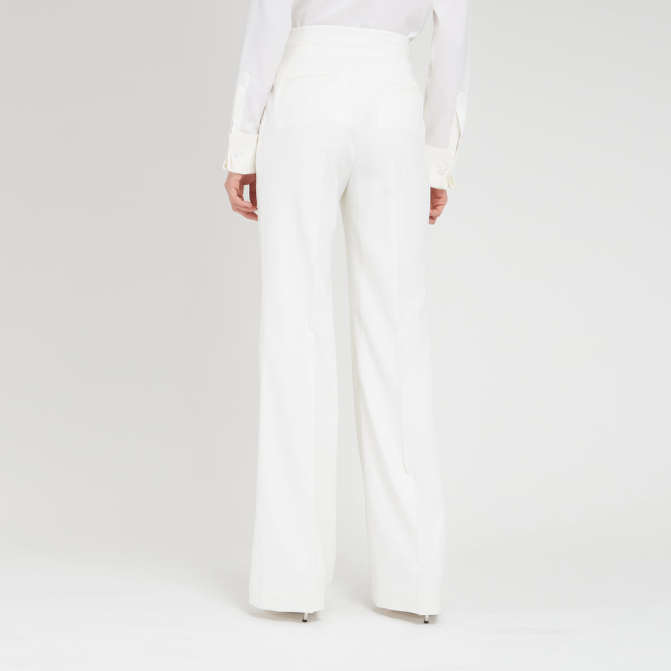 "Vesta" trousers in ivory wool