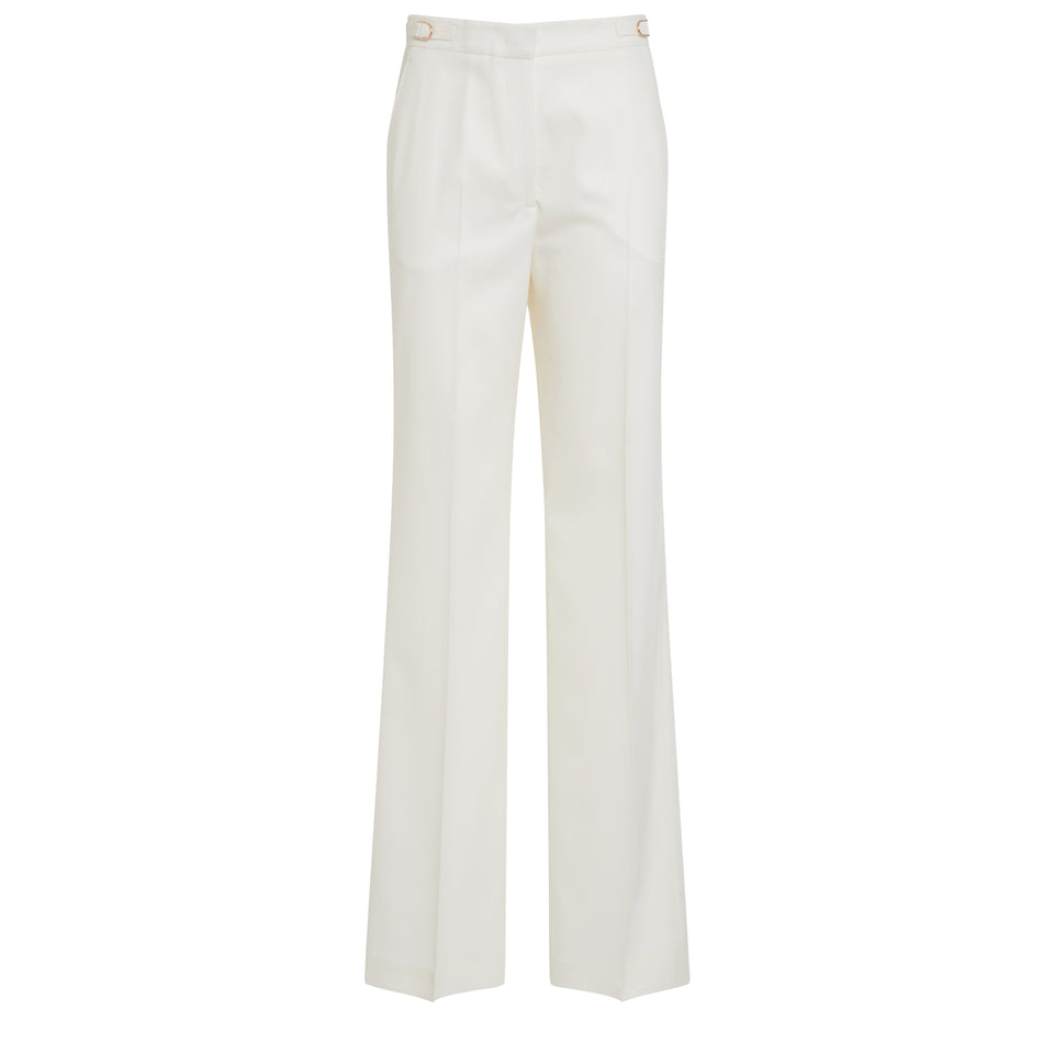 "Vesta" trousers in ivory wool