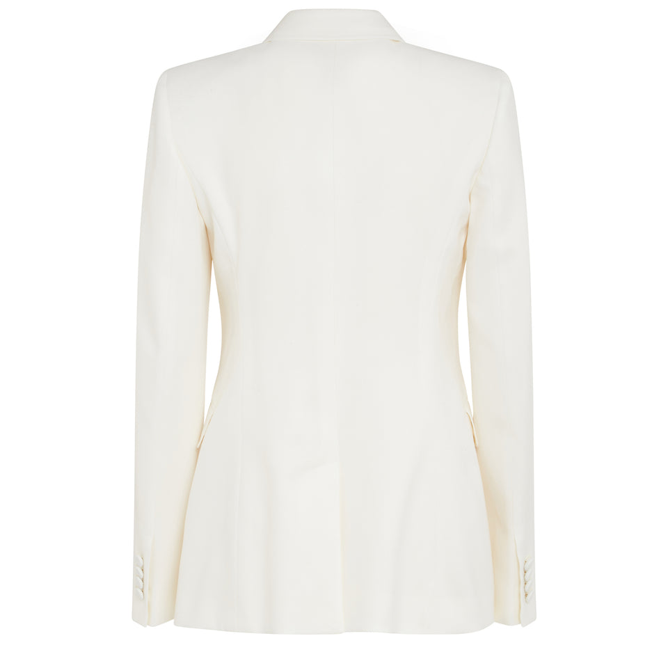 "Stephanie" blazer in ivory wool