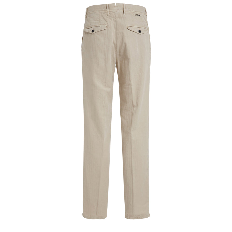 Pantalone in cotone beige