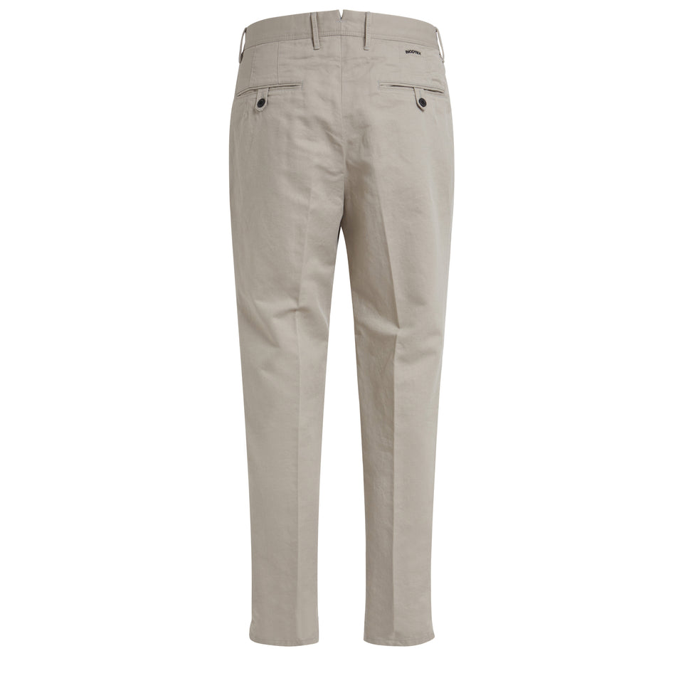 Gray linen and cotton trousers