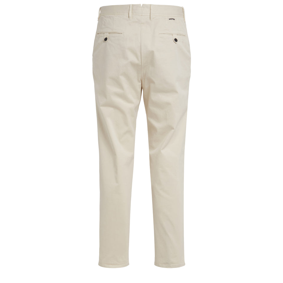 Beige cotton trousers