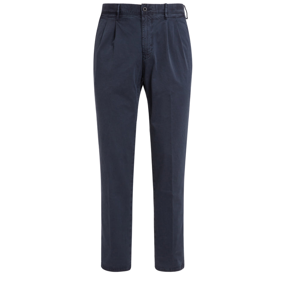 Pantalone in cotone blu