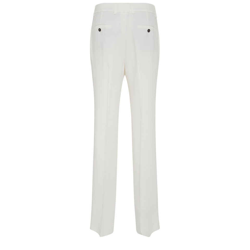 "Petra" trousers in white fabric