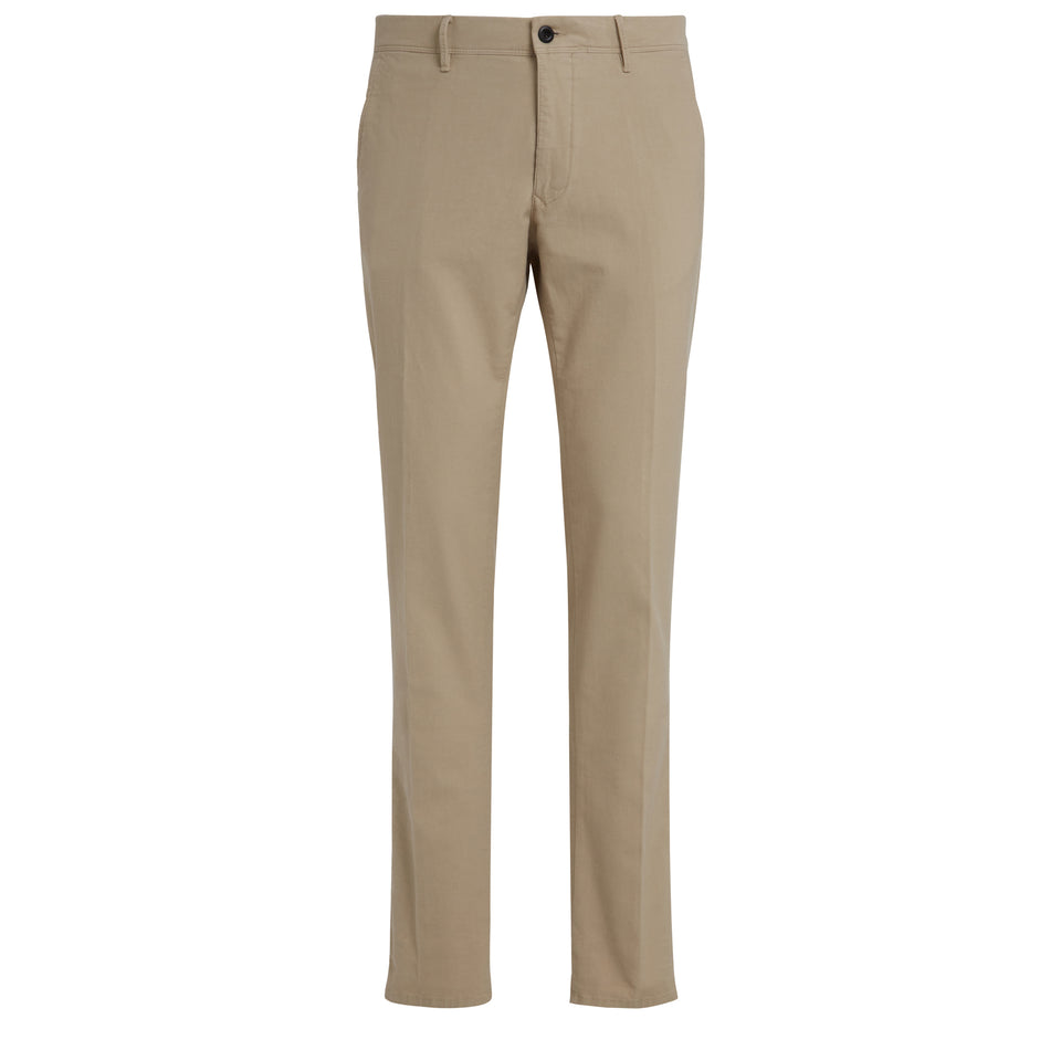 Pantalone in cotone beige