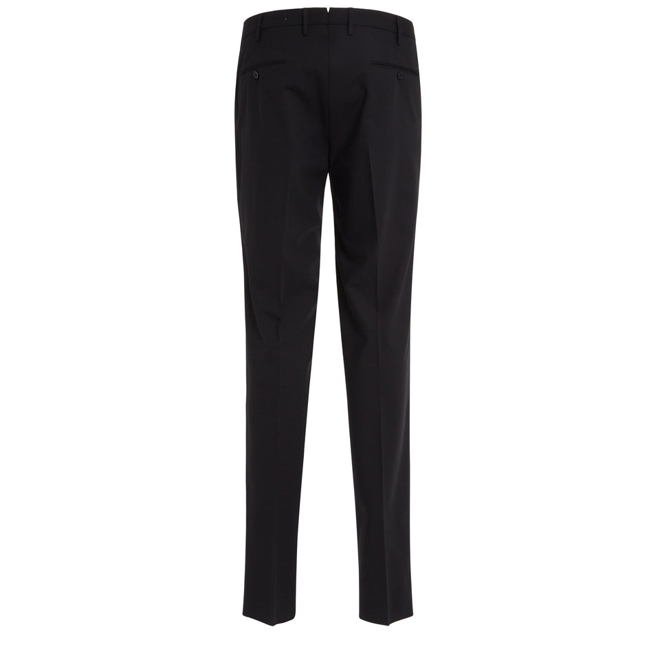 Black fabric trousers