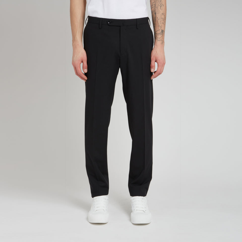 Black fabric trousers