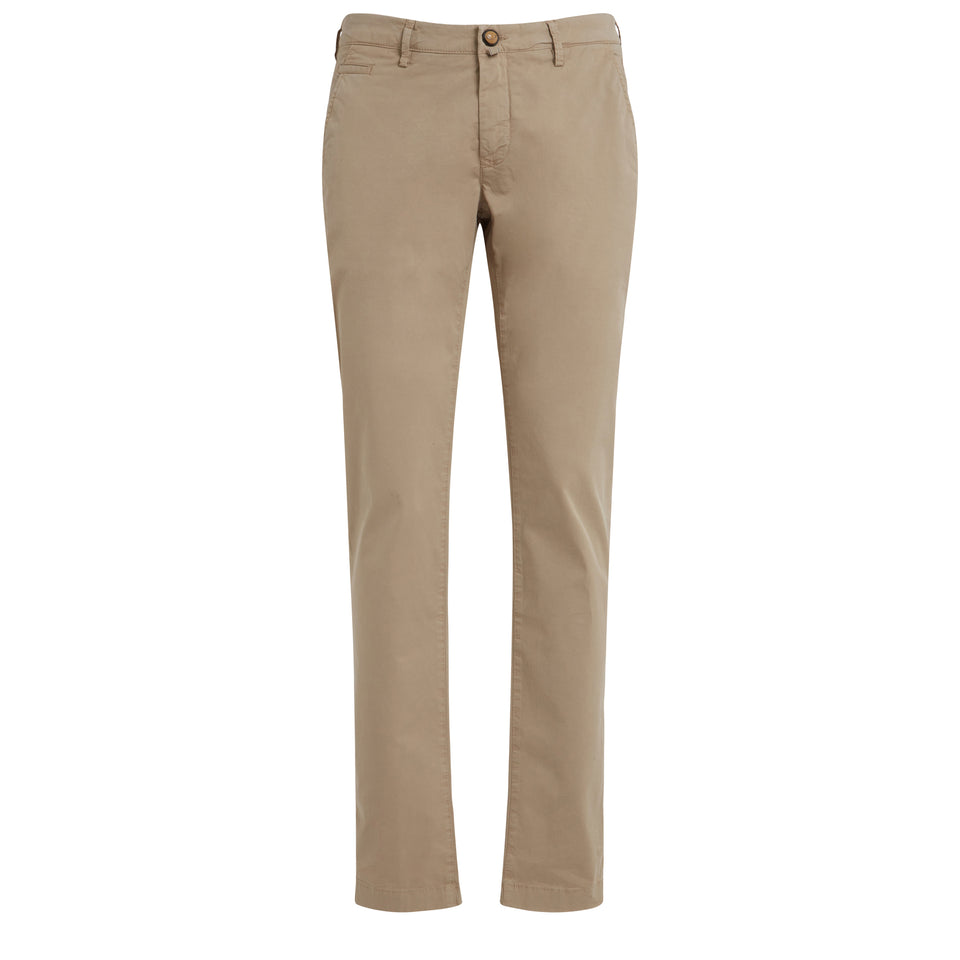 "Bobby" trousers in beige cotton