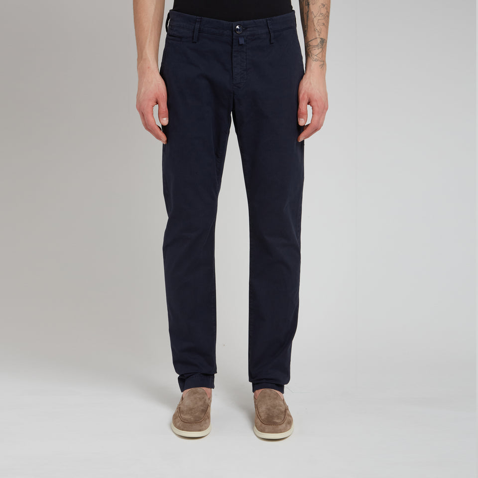 Pantalone "Bobby" in cotone blu