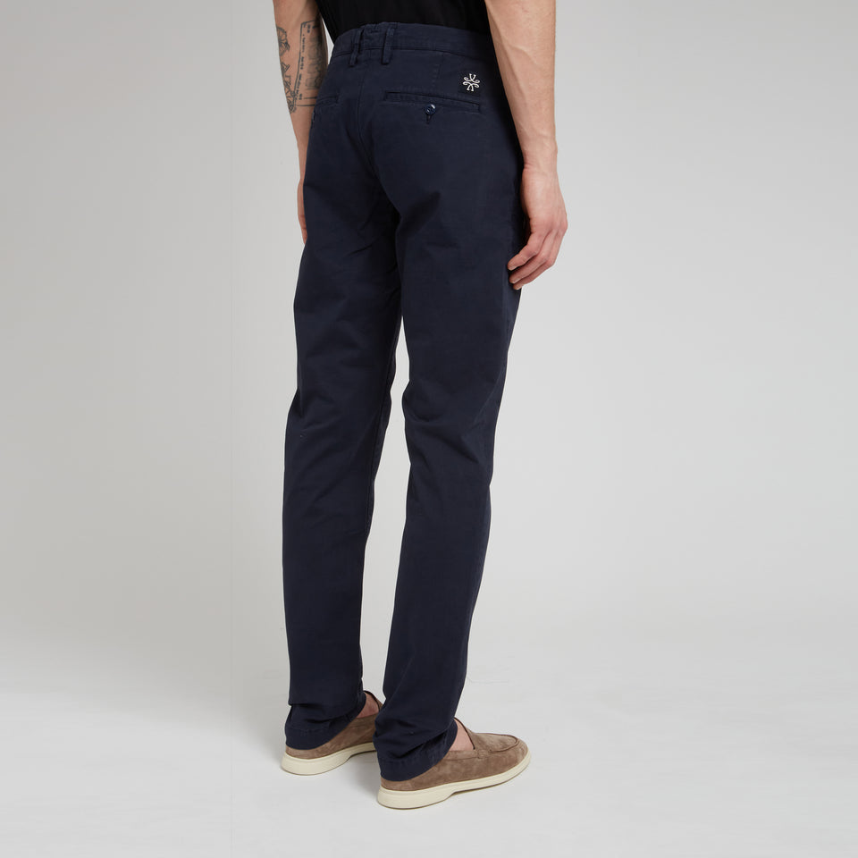 Pantalone "Bobby" in cotone blu