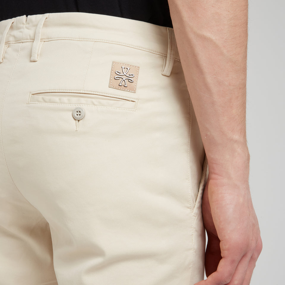 Pantalone "Bobby" in cotone beige