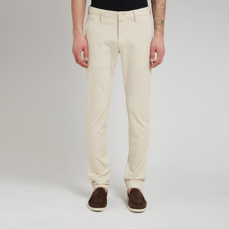 Pantalone "Bobby" in cotone beige