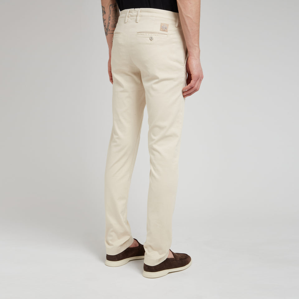 Pantalone "Bobby" in cotone beige