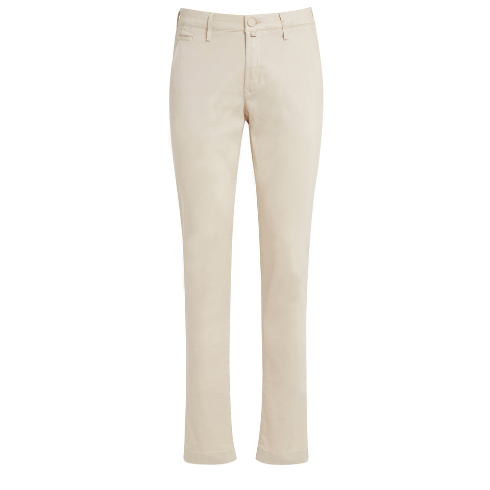 Pantalone "Bobby" in cotone beige