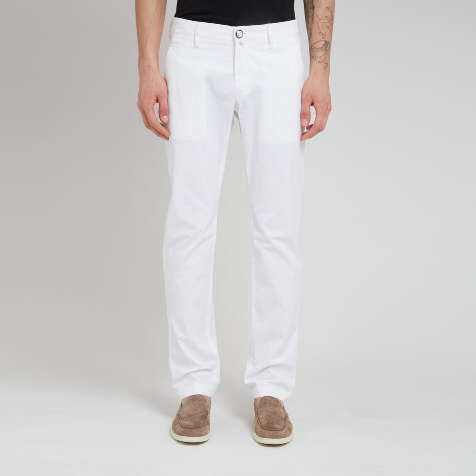 Pantalone "Bobby" in cotone bianco