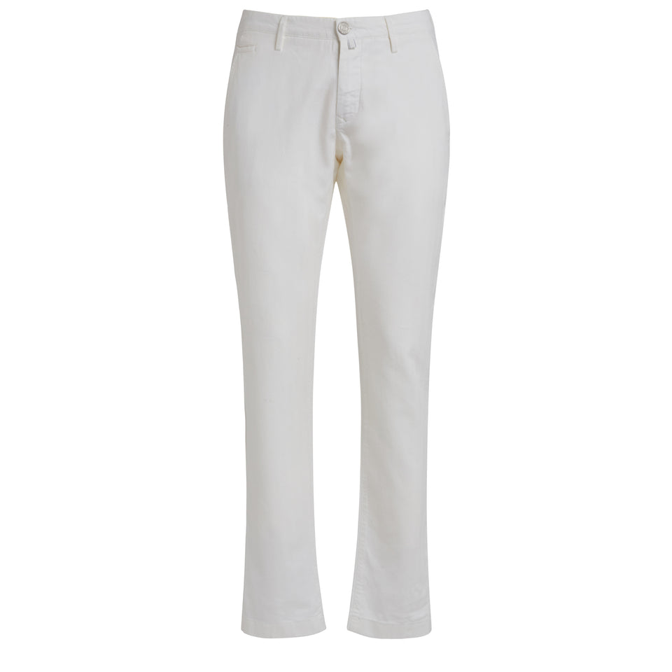 Pantalone "Bobby" in cotone bianco