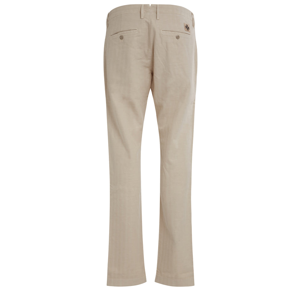 Pantalone "Bobby" in cotone beige