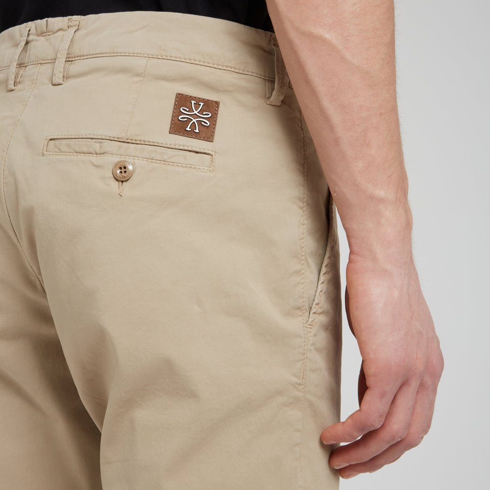 Pantalone "Bobby" in cotone beige