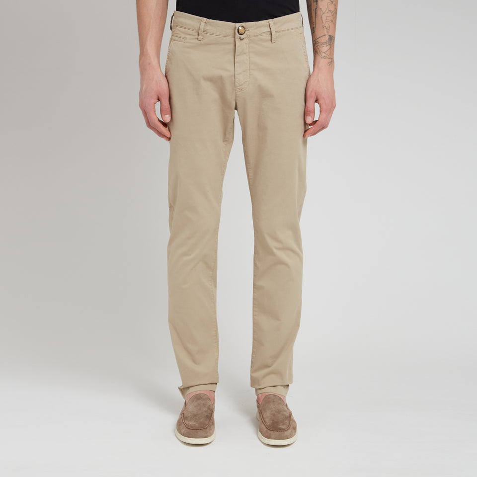 Pantalone "Bobby" in cotone beige