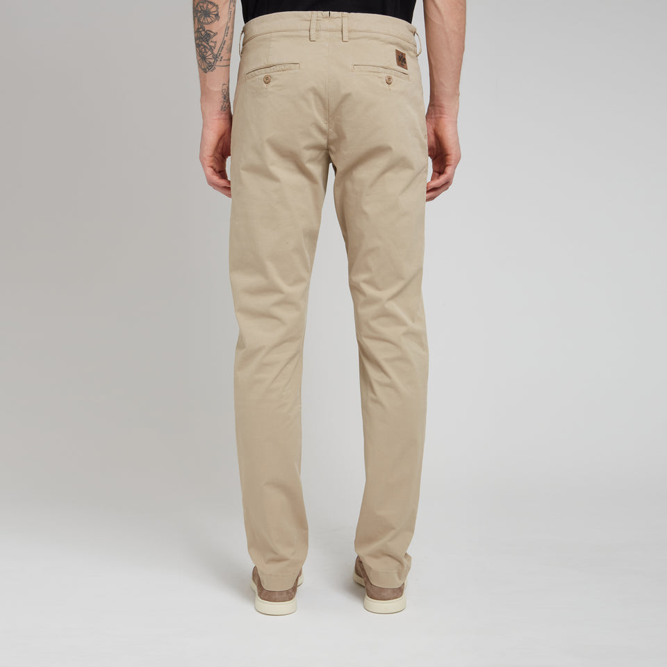 Pantalone "Bobby" in cotone beige