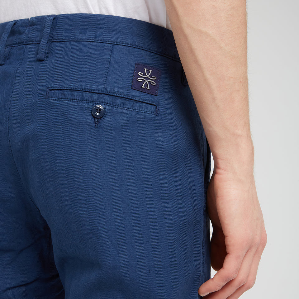 Pantalone "Bobby" in cotone blu