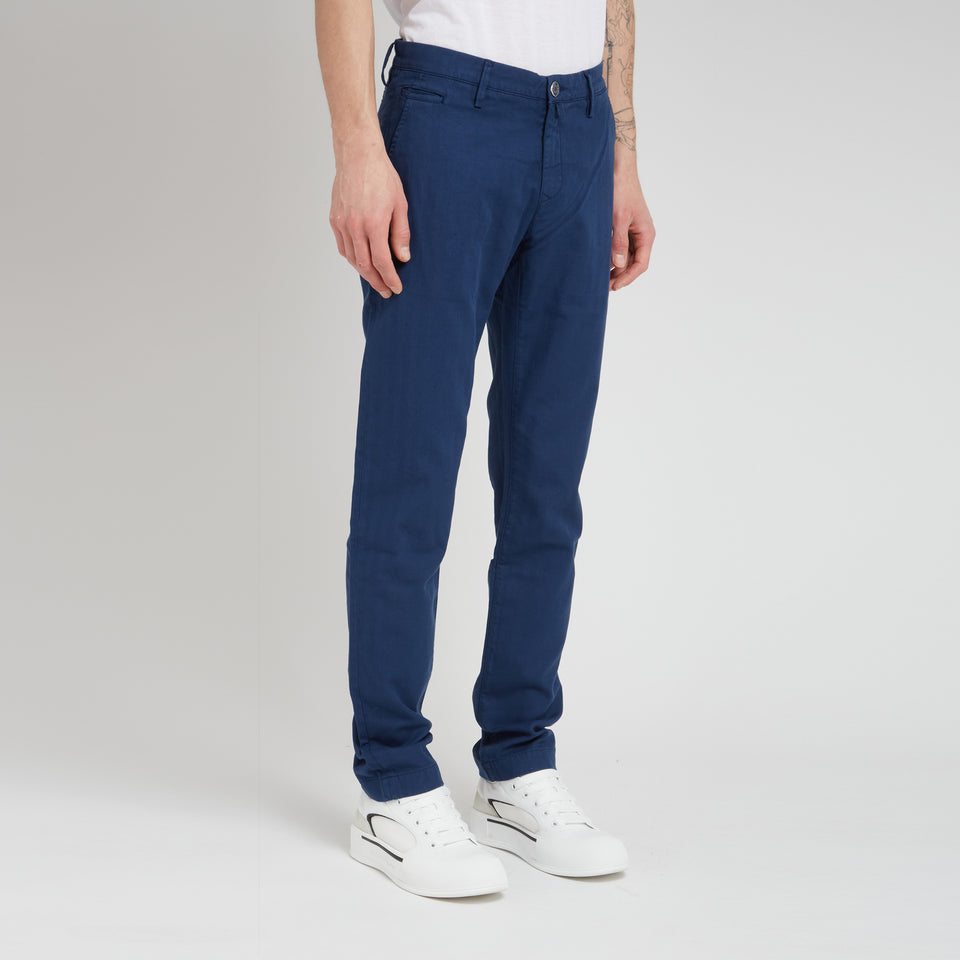 Pantalone "Bobby" in cotone blu