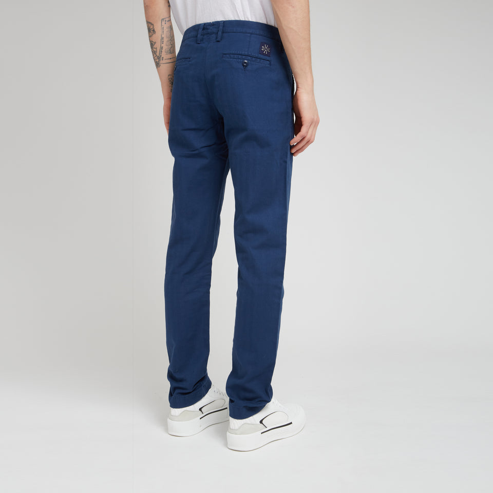 Pantalone "Bobby" in cotone blu