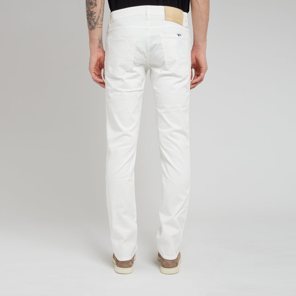 Jeans "Nick" in cotone bianchi