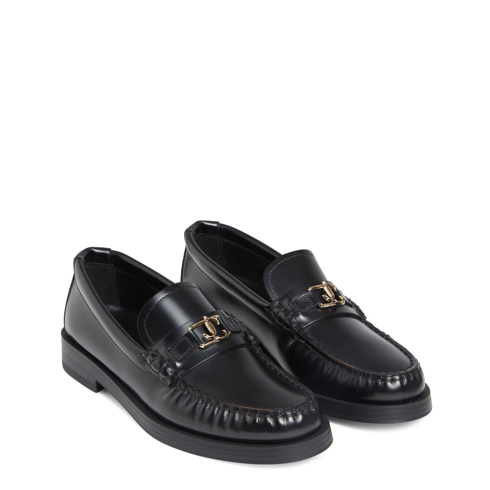 ''Addie'' moccasin in black leather
