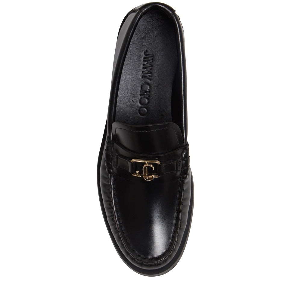 ''Addie'' moccasin in black leather