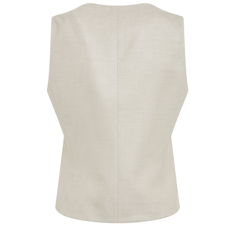 Gilet in seta grigio