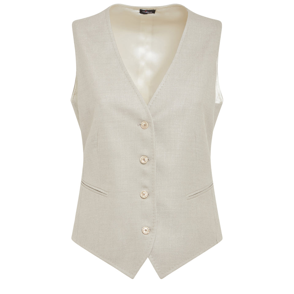 Gilet in seta grigio