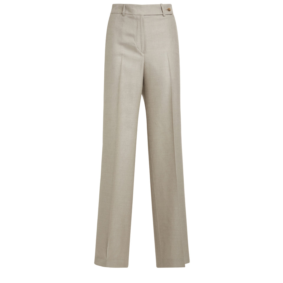 Gray fabric trousers