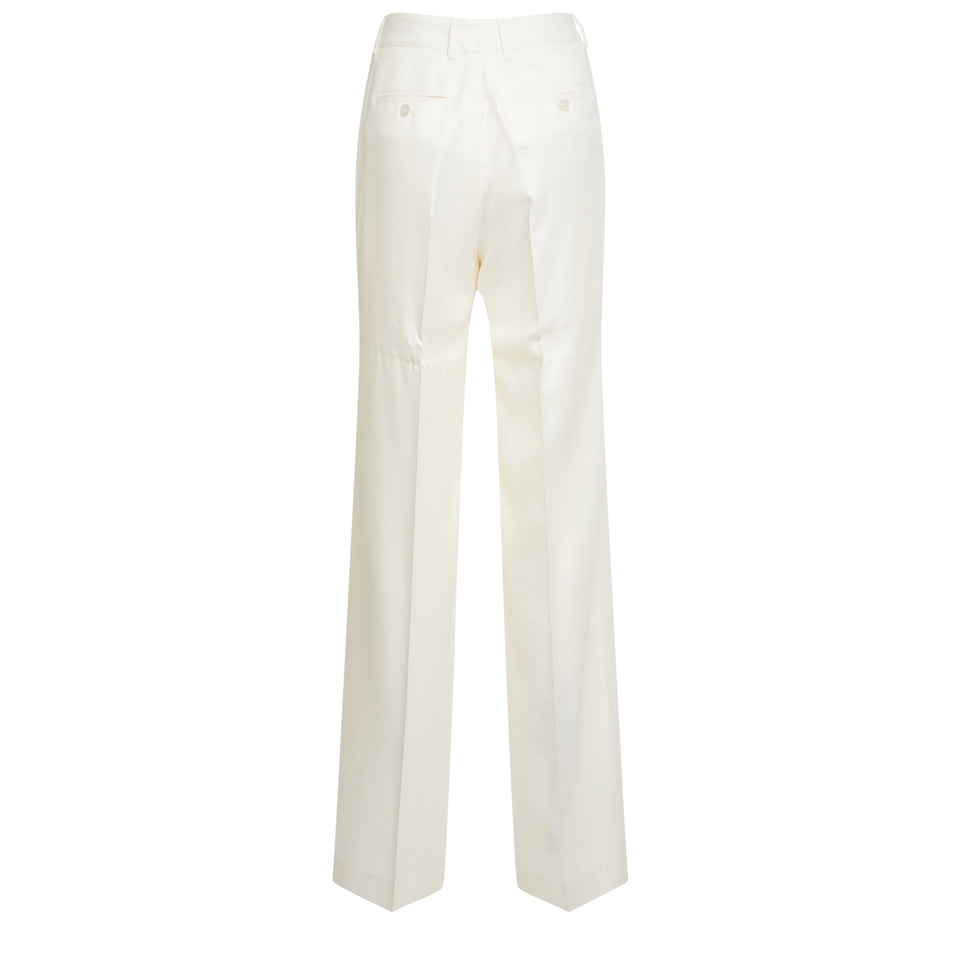 Pantalone in tessuto bianco