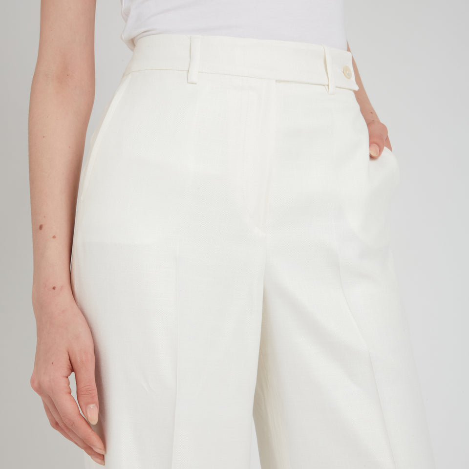 Pantalone in tessuto bianco