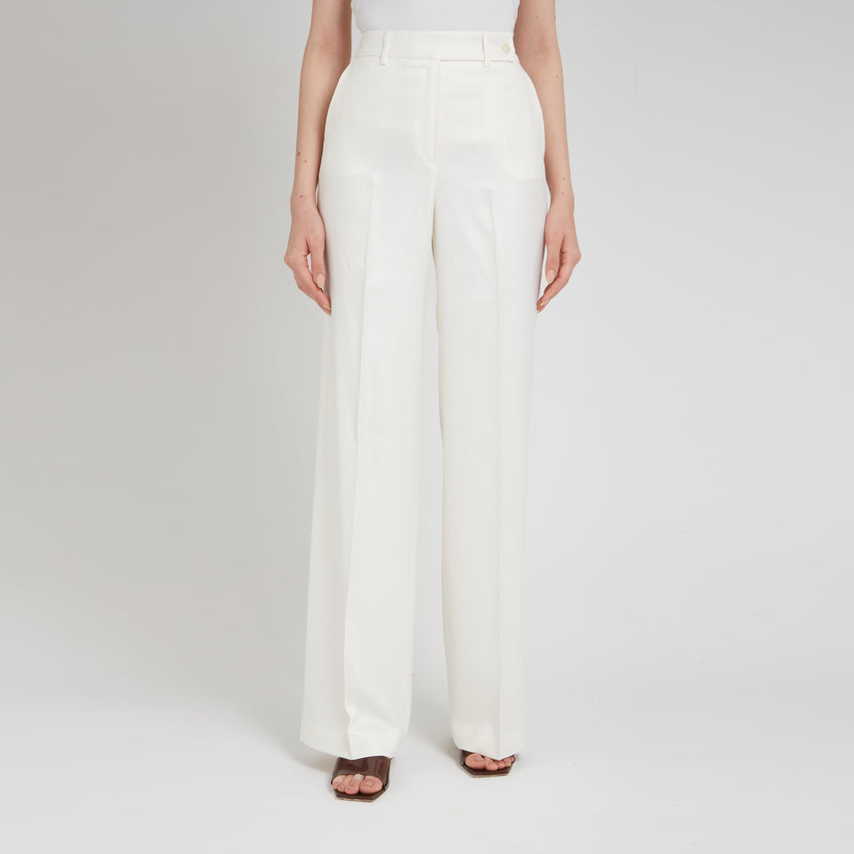 Pantalone in tessuto bianco