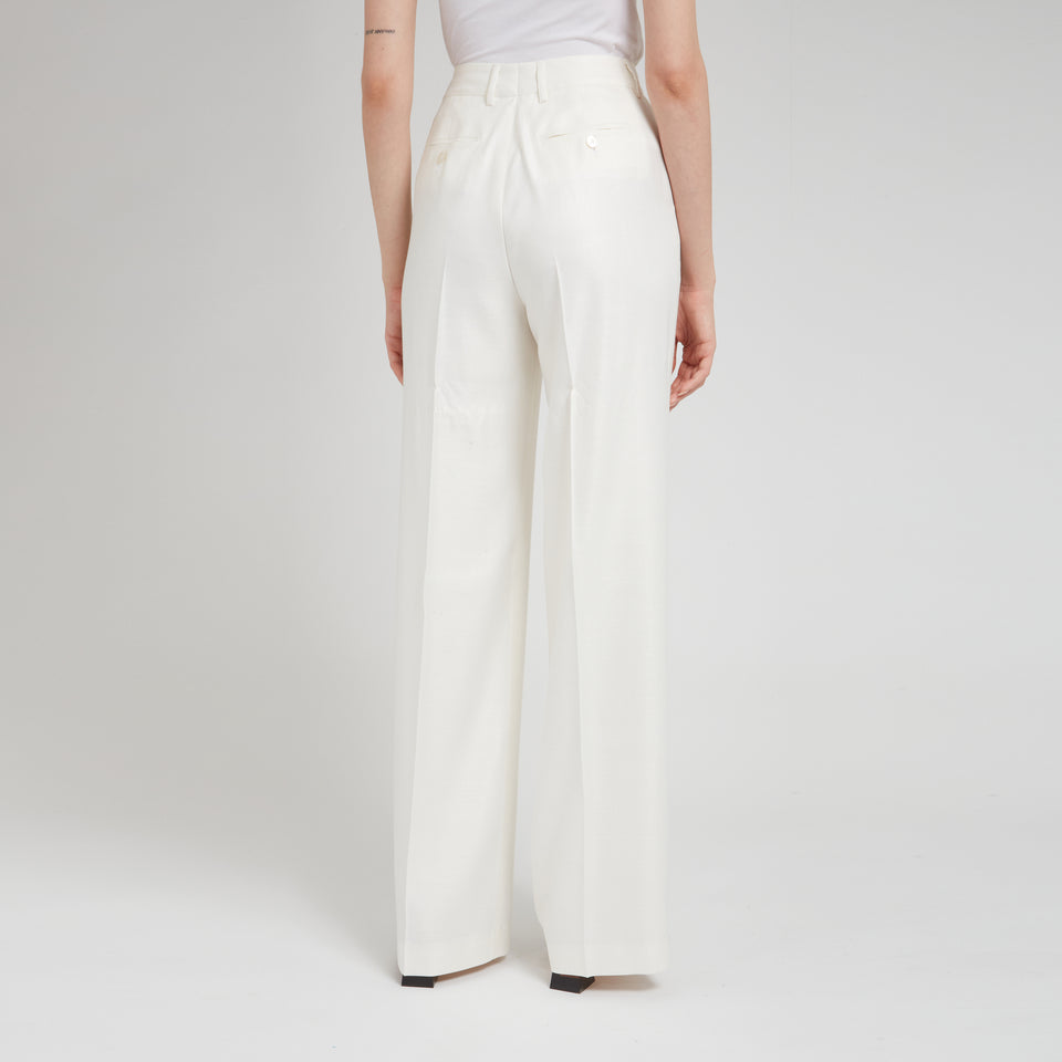 Pantalone in tessuto bianco