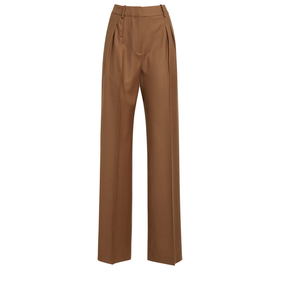 "Sbiru" trousers in brown wool