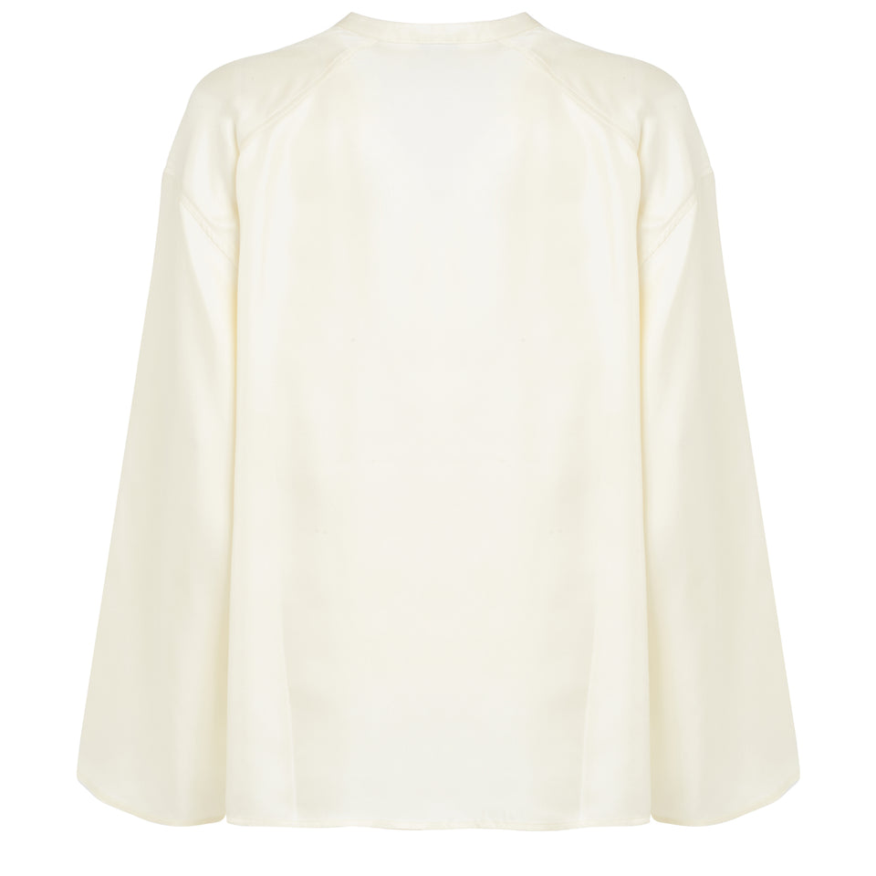 "Zamia" blouse in white silk
