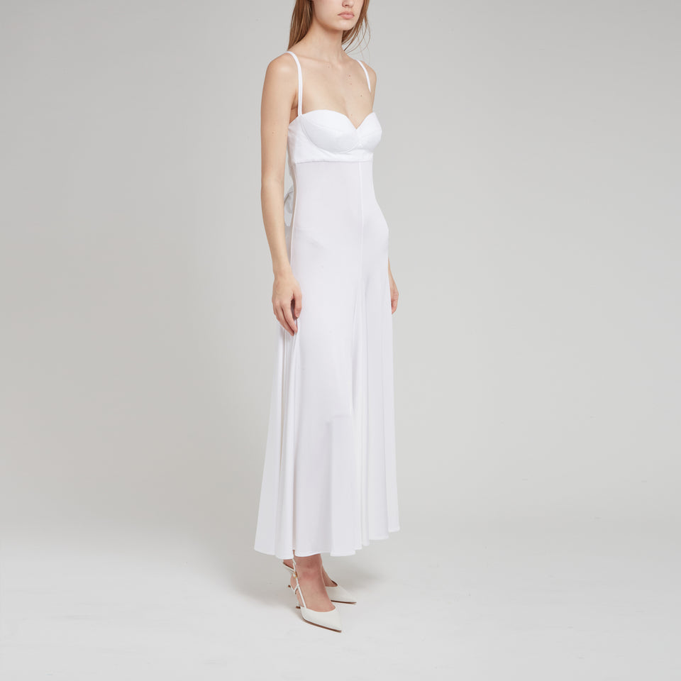 White fabric dress