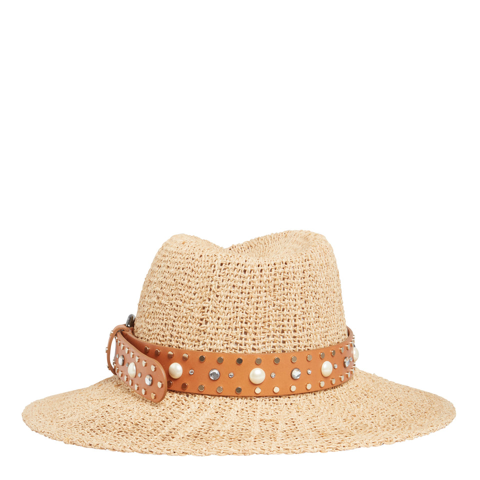 ''Virginie'' hat in beige straw