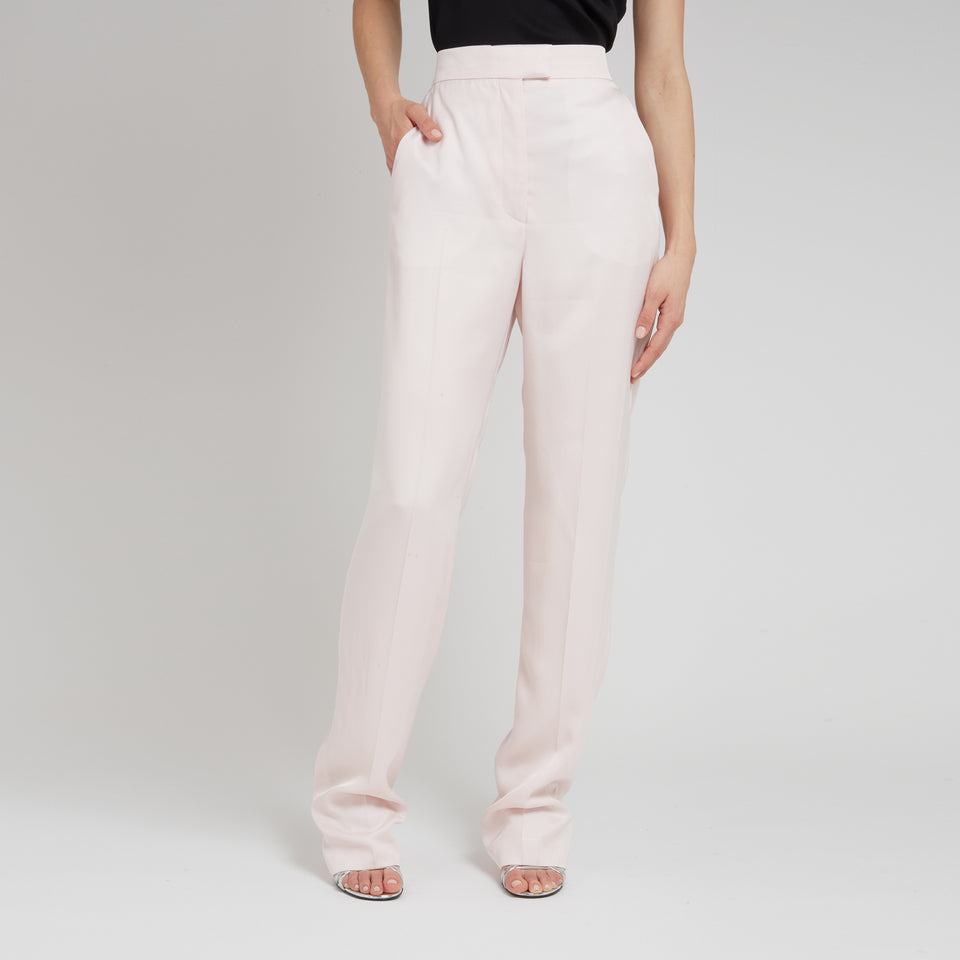 Pink fabric trousers