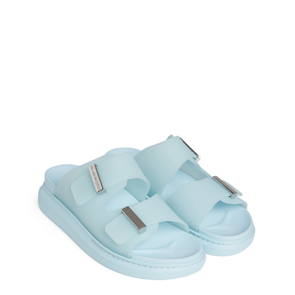 ''Hybrid'' blue rubber sandals