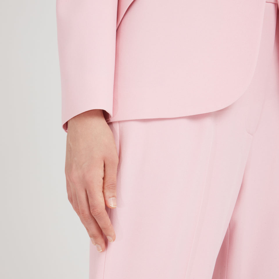 Tailored trousers in pink fabric