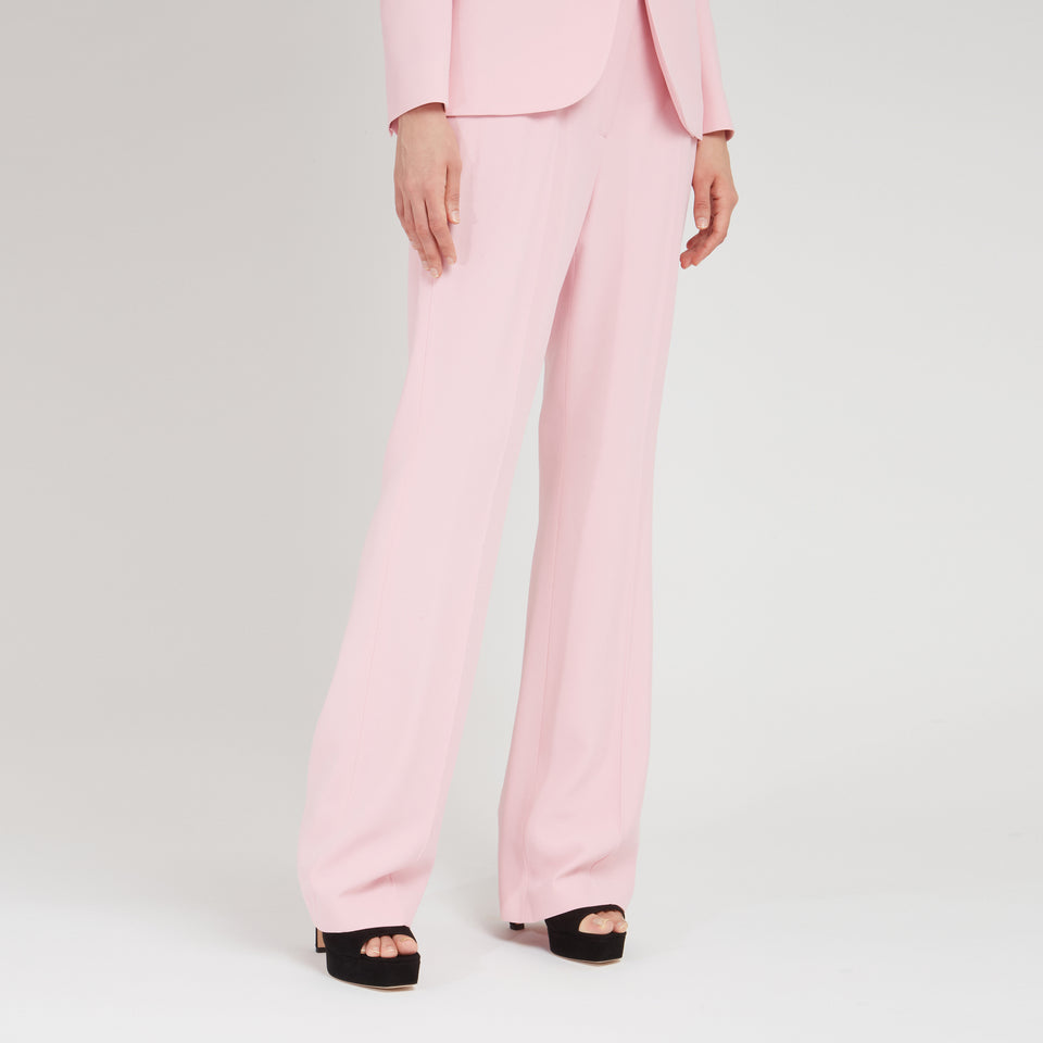 Tailored trousers in pink fabric